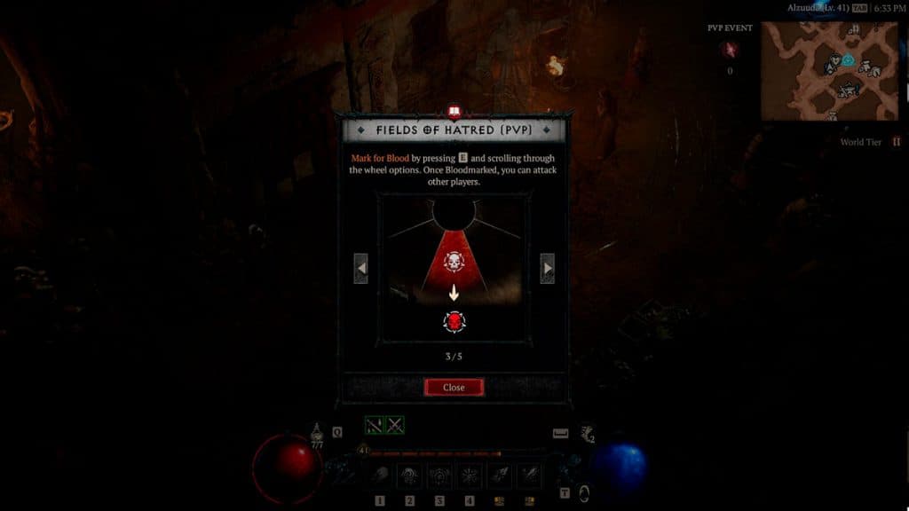 Action Wheel in Diablo 4