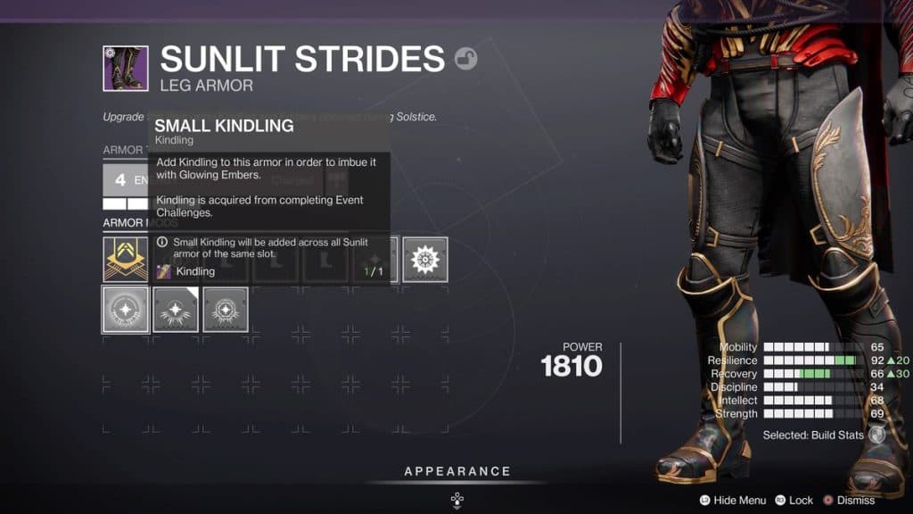 In-game armour mods menu destiny 2