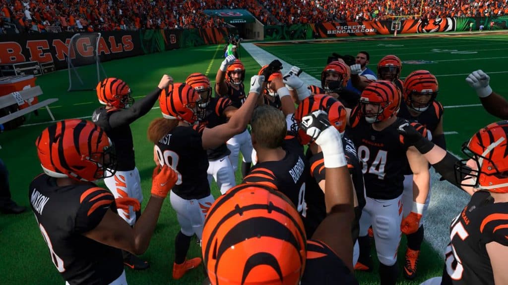 Cincinnati Bengals squad in Madden 24