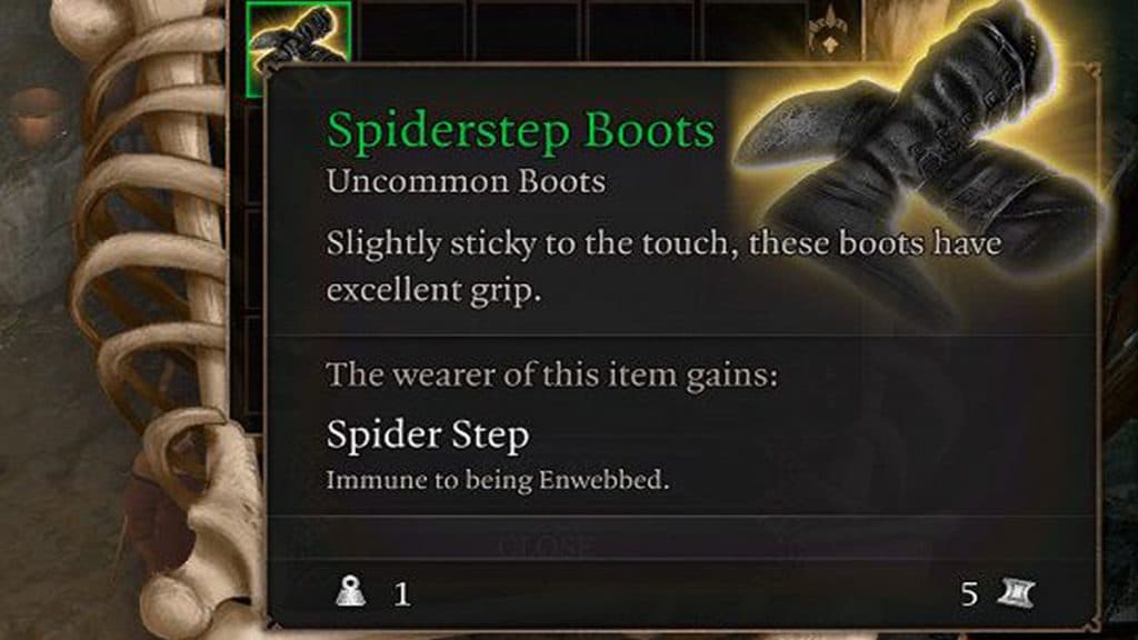 baldur's gate 3 spiderstep boots