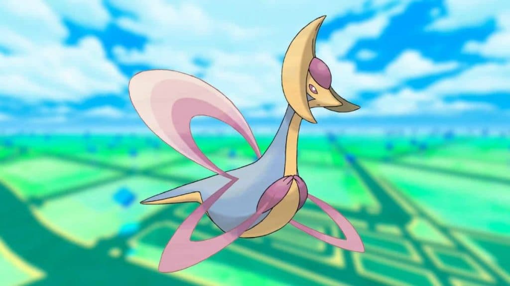 cresselia pokemon go image with game background