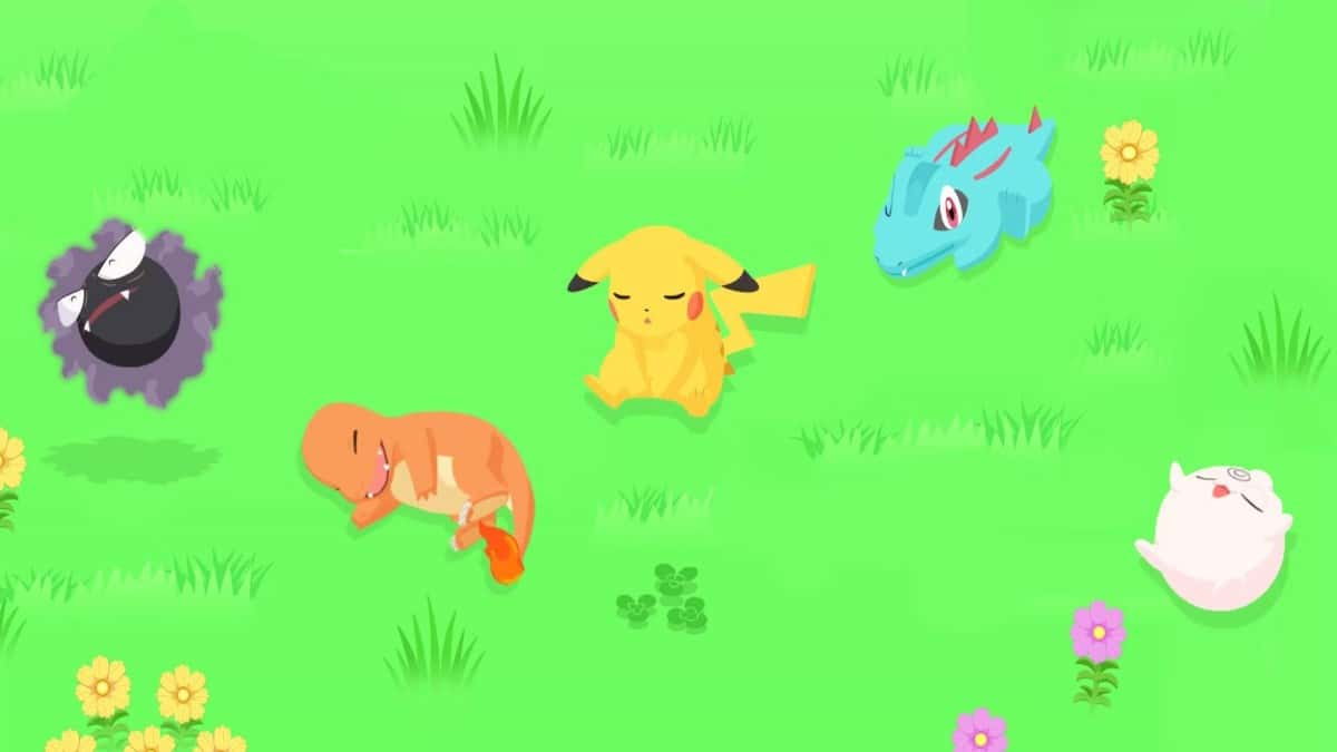 pokemon sleep image of helper pokemon sleeping