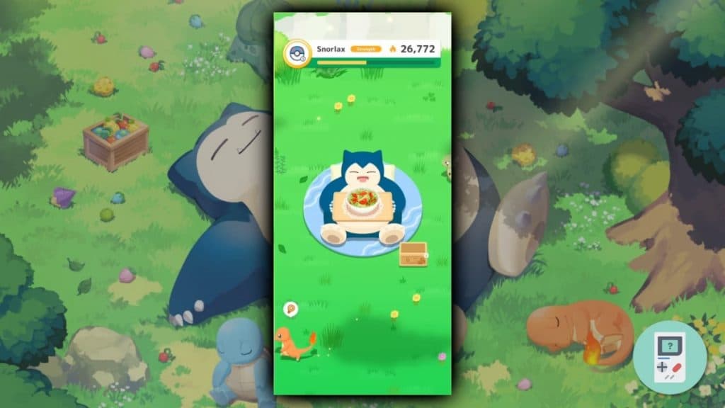 snorlax having a meal in pokemon sleep