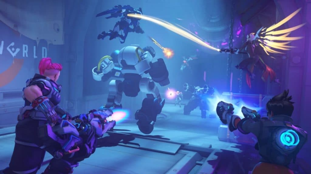 Overwatch 2 team rescuing Omnics in King's Row Underworld