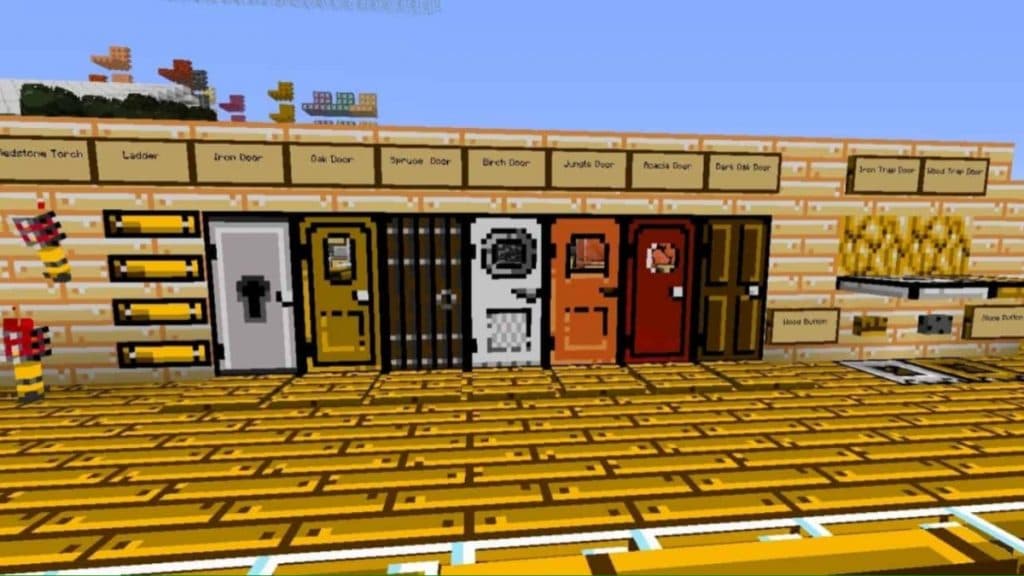 Different door textures in RetroNES.