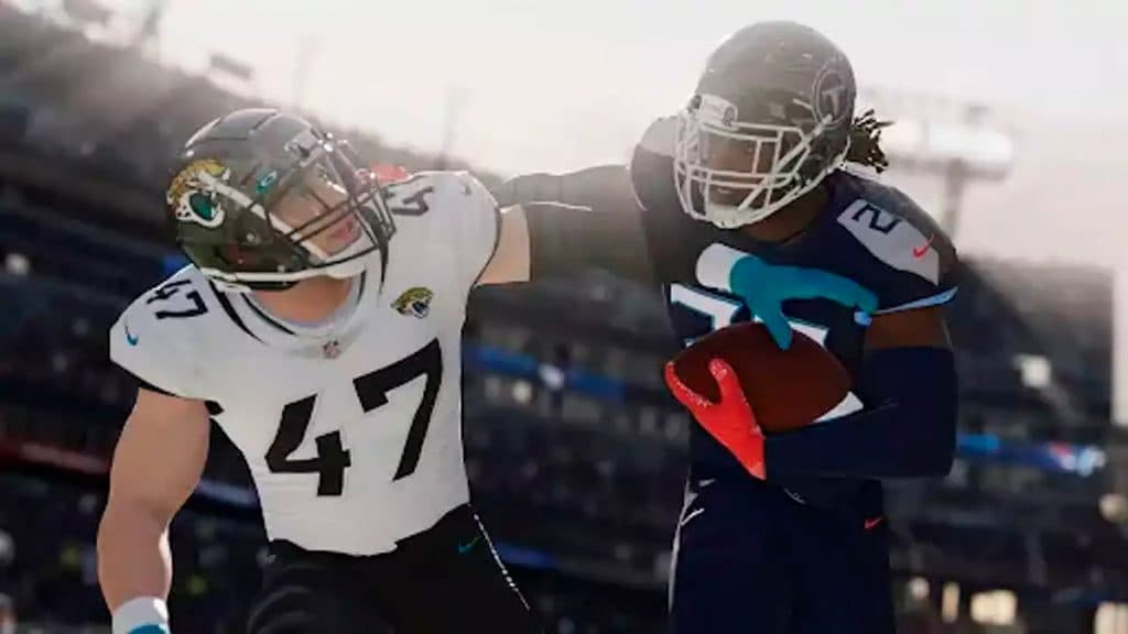 Tennessee Titans Derrick Henrry in Madden 24.