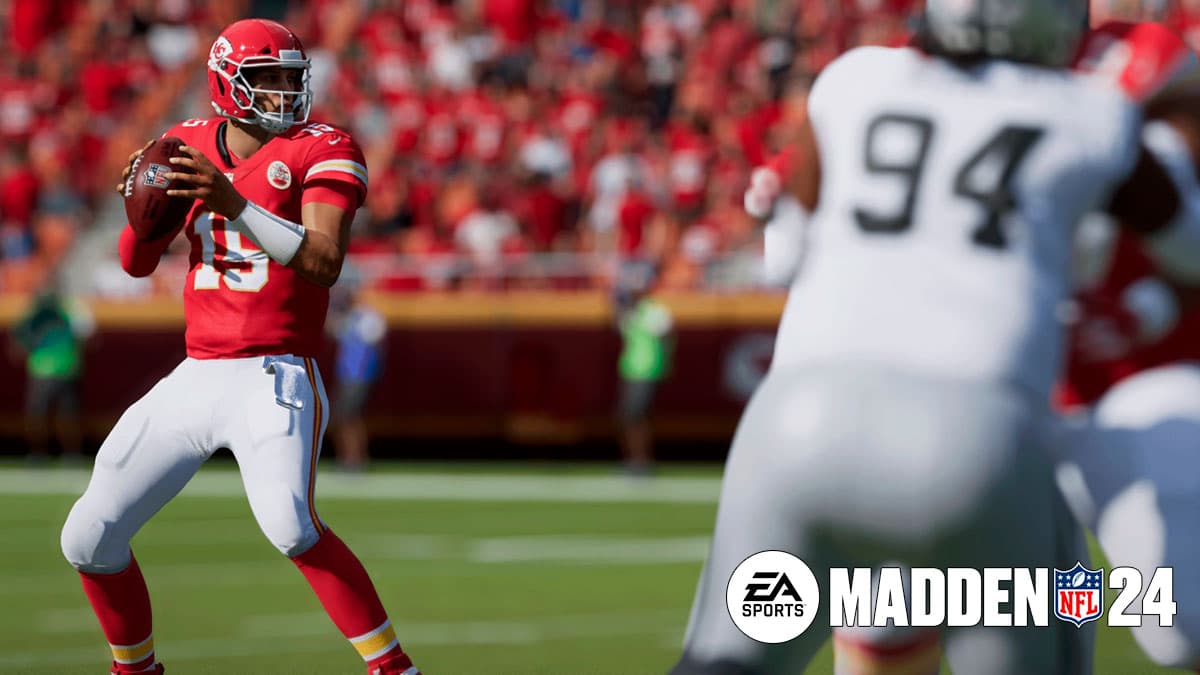 Kansas City Chiefs' QB Patrick Mahomes in Madden 24