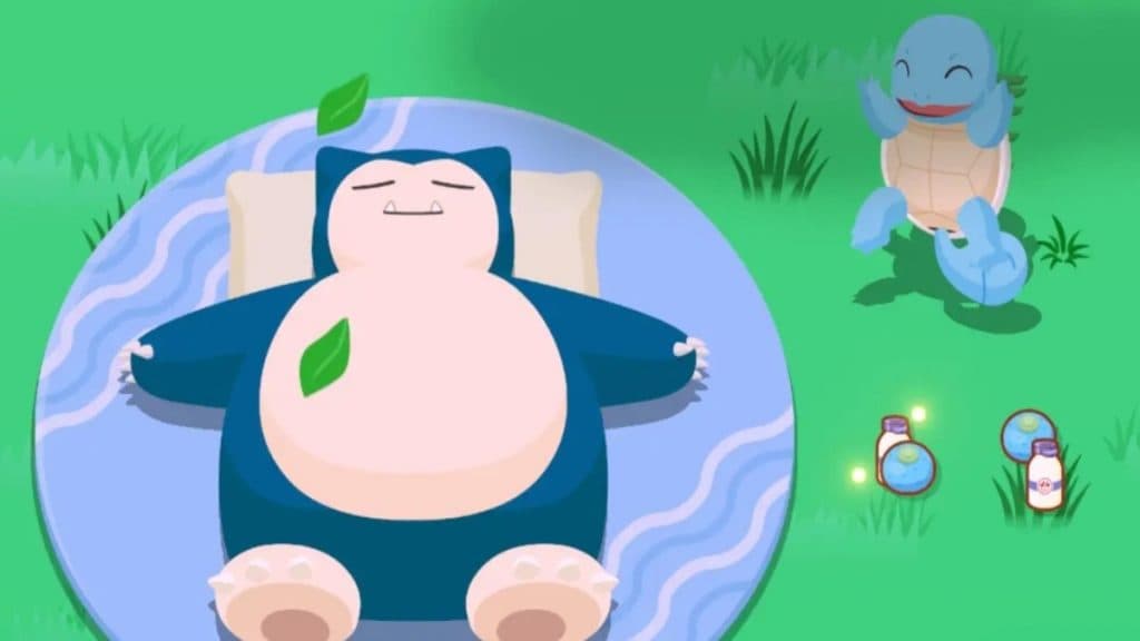 pokemon sleep helper pokemon squirtle with snorlax