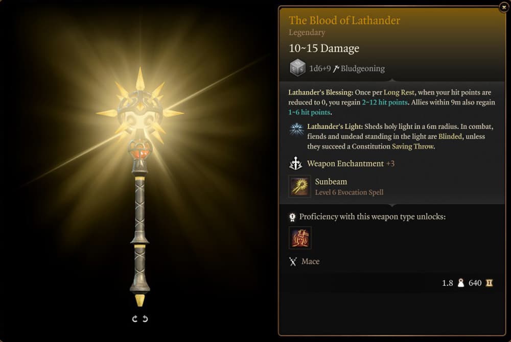 Blood of Lathander in Baldur's Gate 3