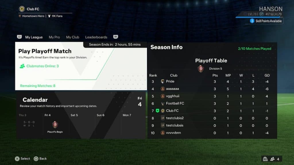 League Seasons in EA FC 24.