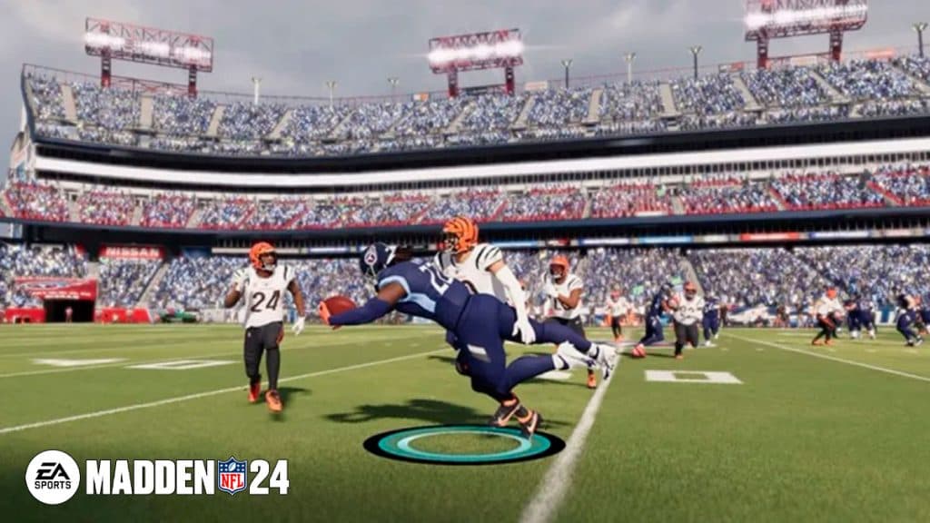 Derrick Henry diving in Madden 24