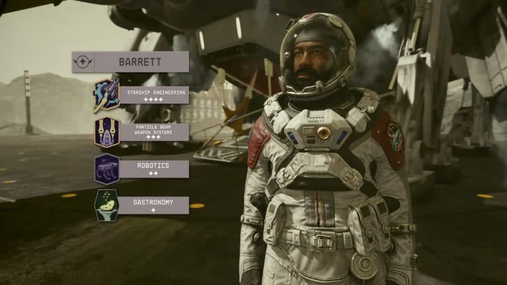 Barrett, a companion in Starfield