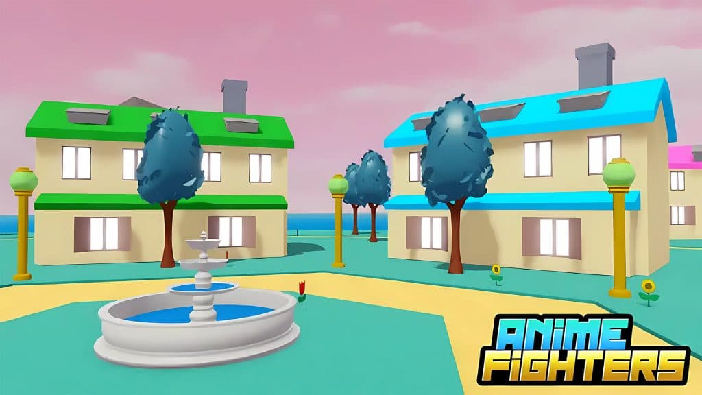 Two houses in Roblox Anime Fighters Simulator.