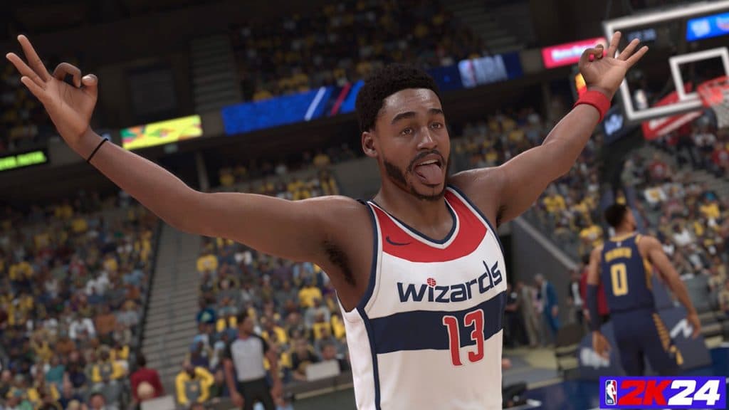 Washington Wizard Jordan Poole in NBA 2K24.