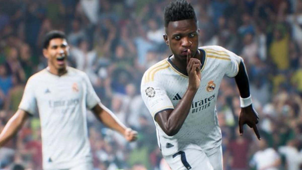 Vinicius Jr. shushing in EA FC 24