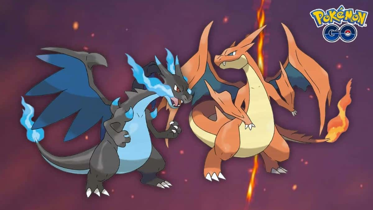 pokemon go mega charizard x and mega charizard y promo image