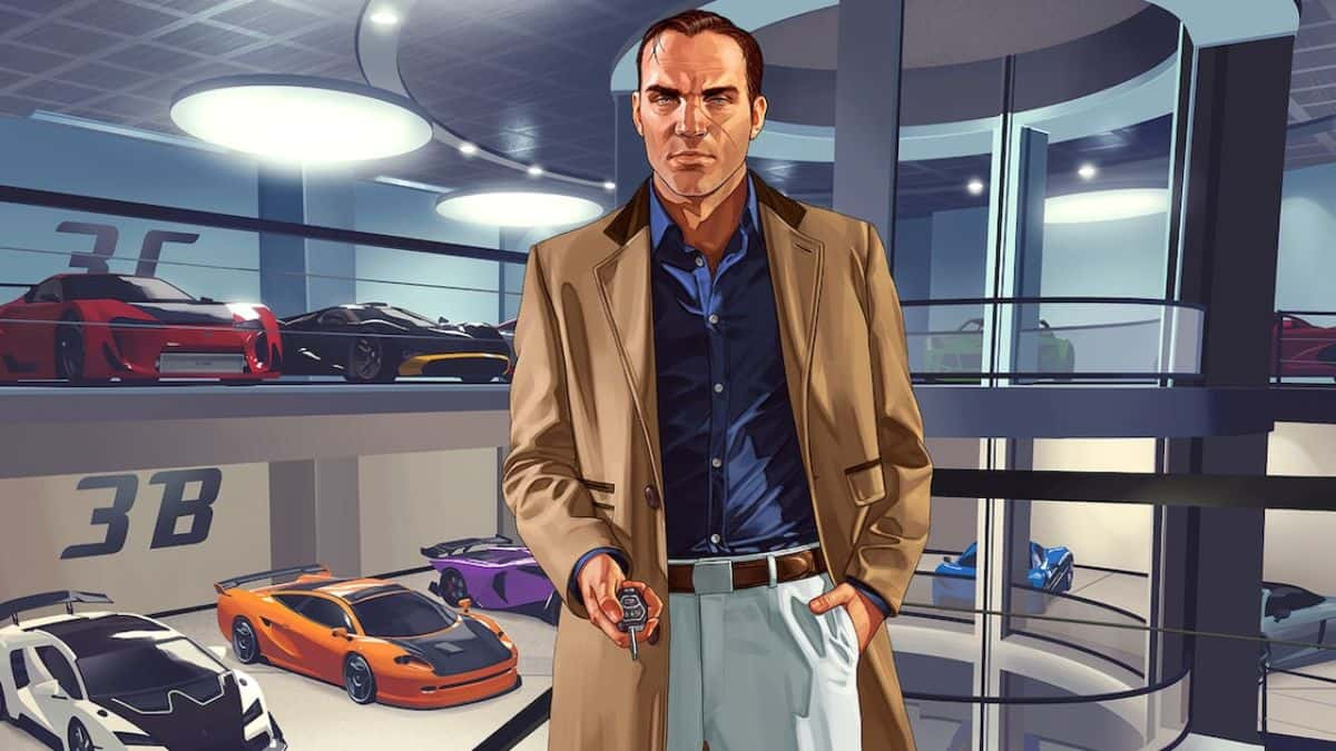 GTA Online character in garage