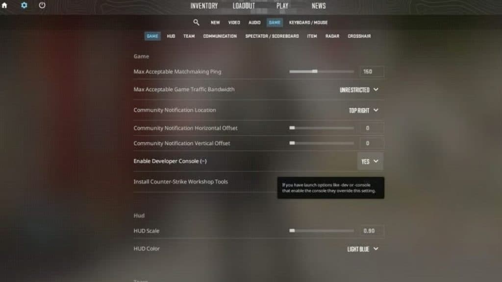 CS2 Game Settings
