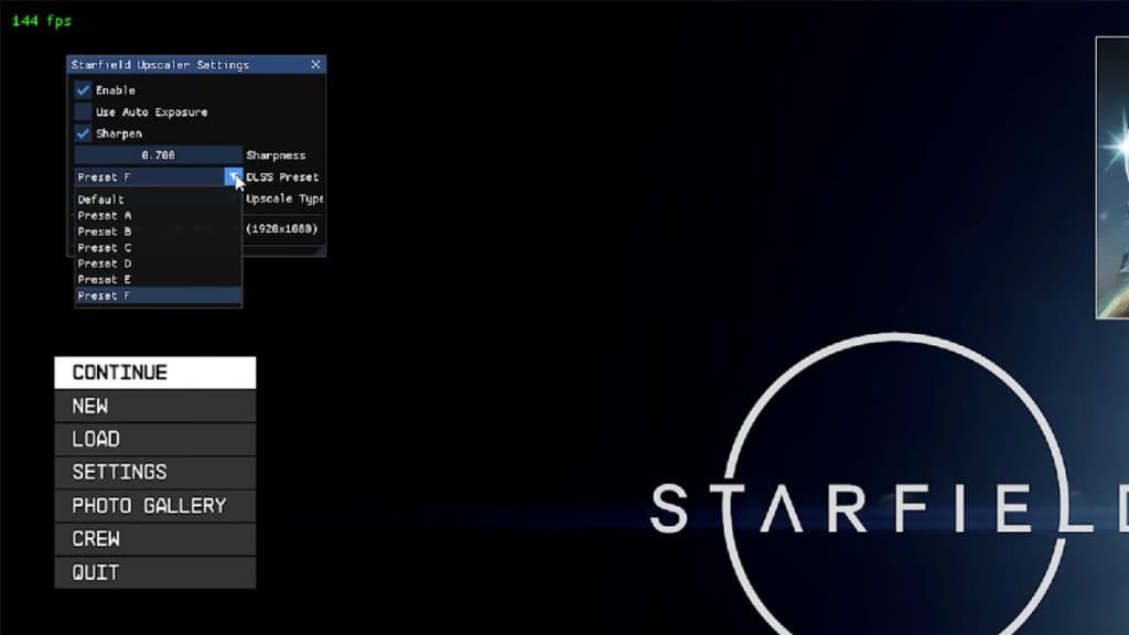 Starfield DLSS mod