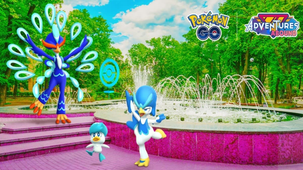 pokemon go quaquaval, quaxwell, and quaxly promo image