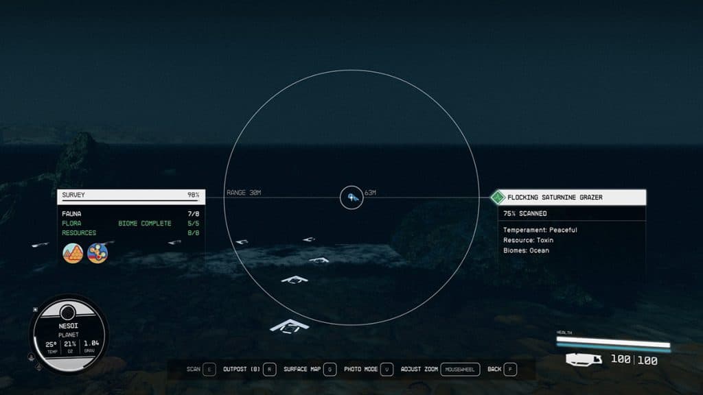 Ocean Biome survey Starfield