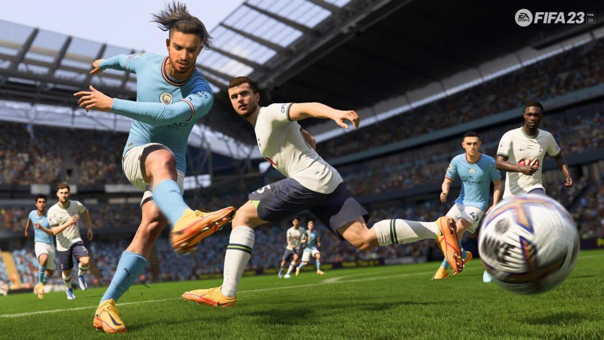 FIFA 23 Grealish shooting against Tottenham