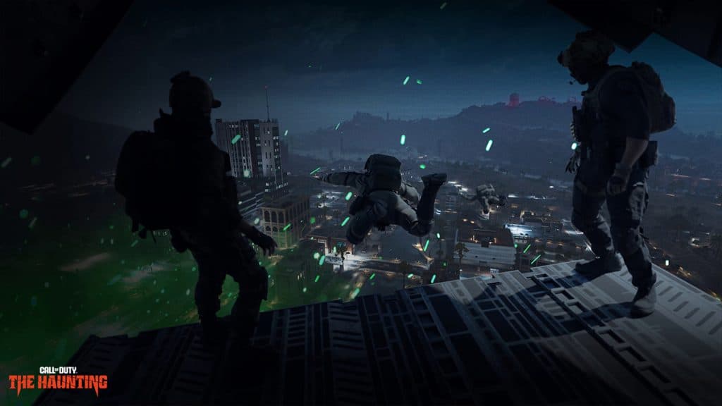 Operators jumping into night Al Mazrah map Warzone 2