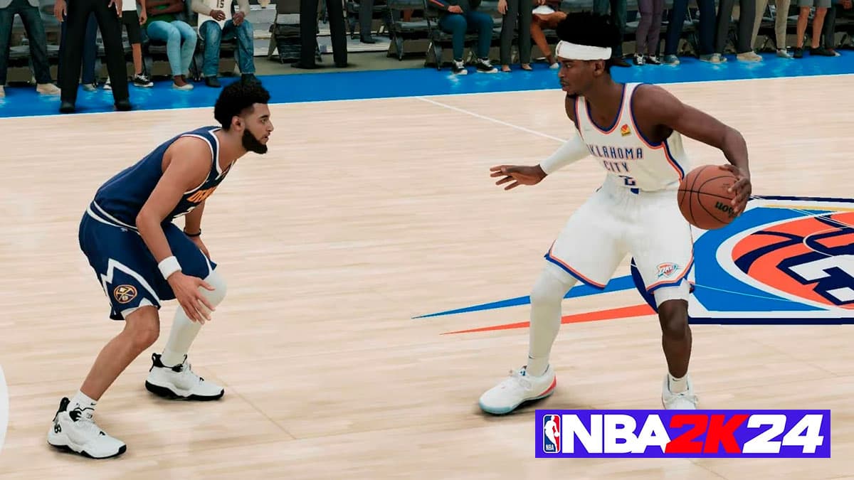 Shai Gilgeous-Alexander against Jamal Murray in NBA 2K24