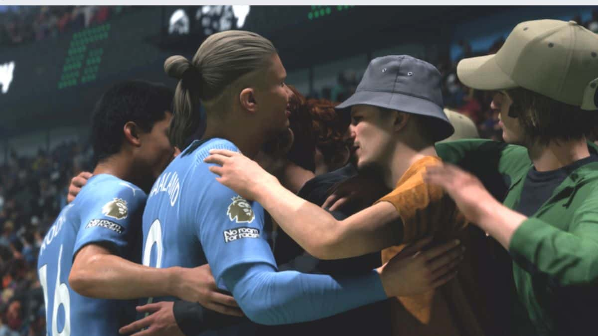 Haaland celebrating in EA FC 24