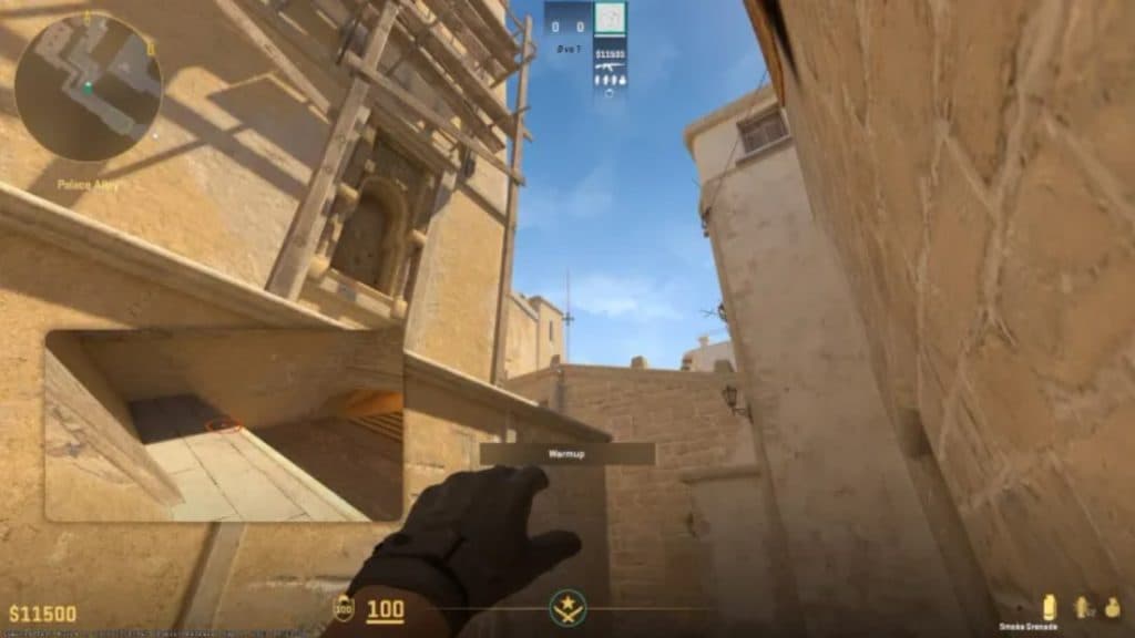 CS2 CT Smoke Spot in Mirage