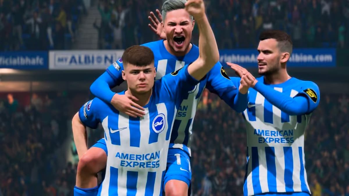 Brighton players celebrating goal EA FC 24