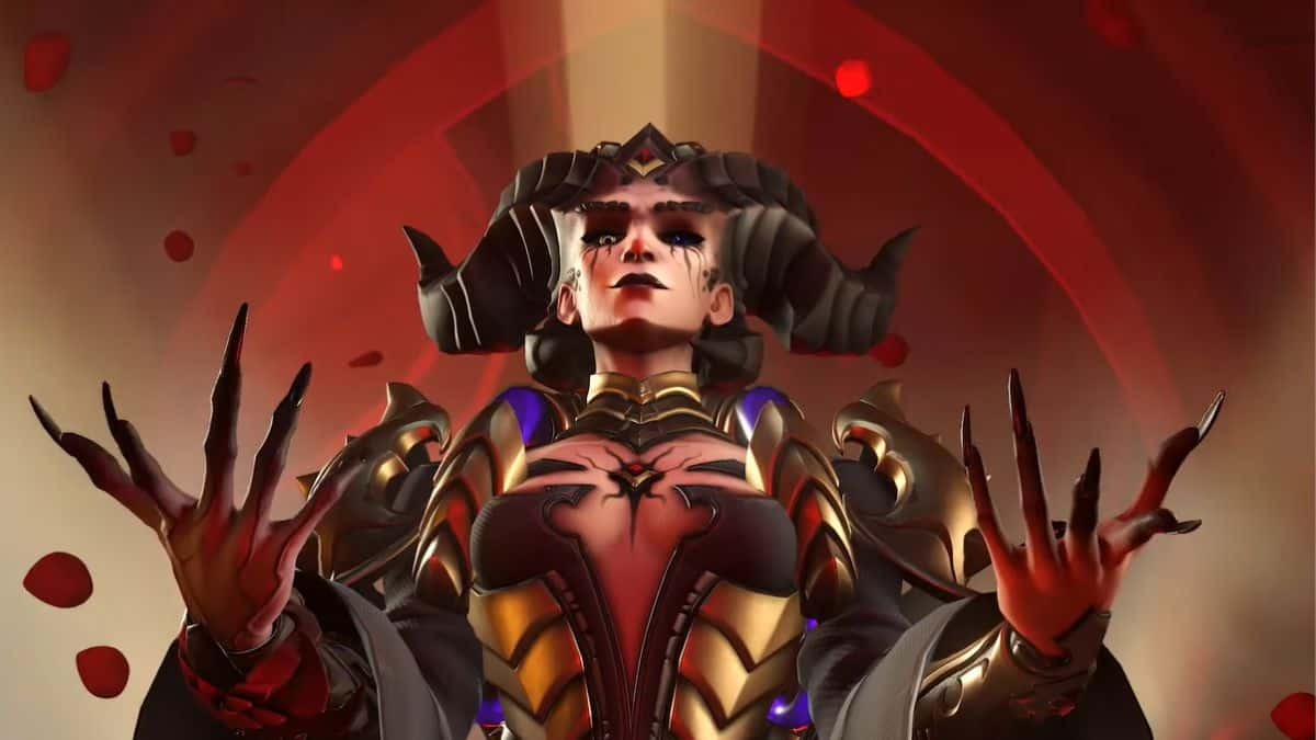 Moira Lilith Diablo 4 skin in Overwatch 2 Halloween event