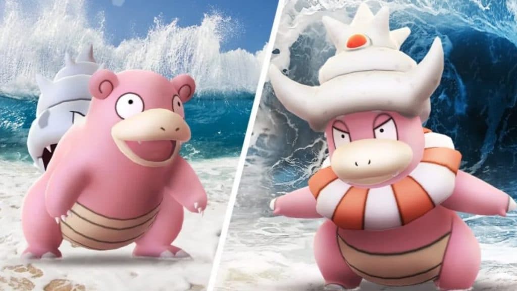 pokemon go spotlight hour species slowpoke evolution slowbro and slowking promo image