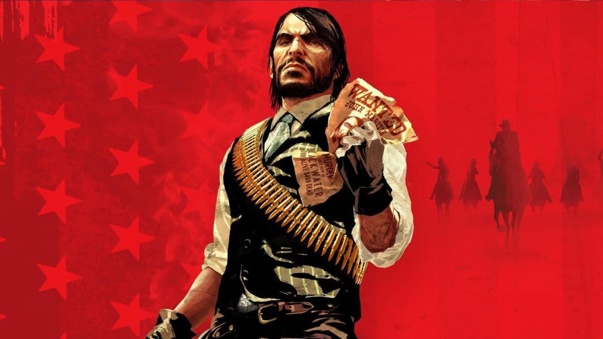 john marston holding cash in red dead redemption key art