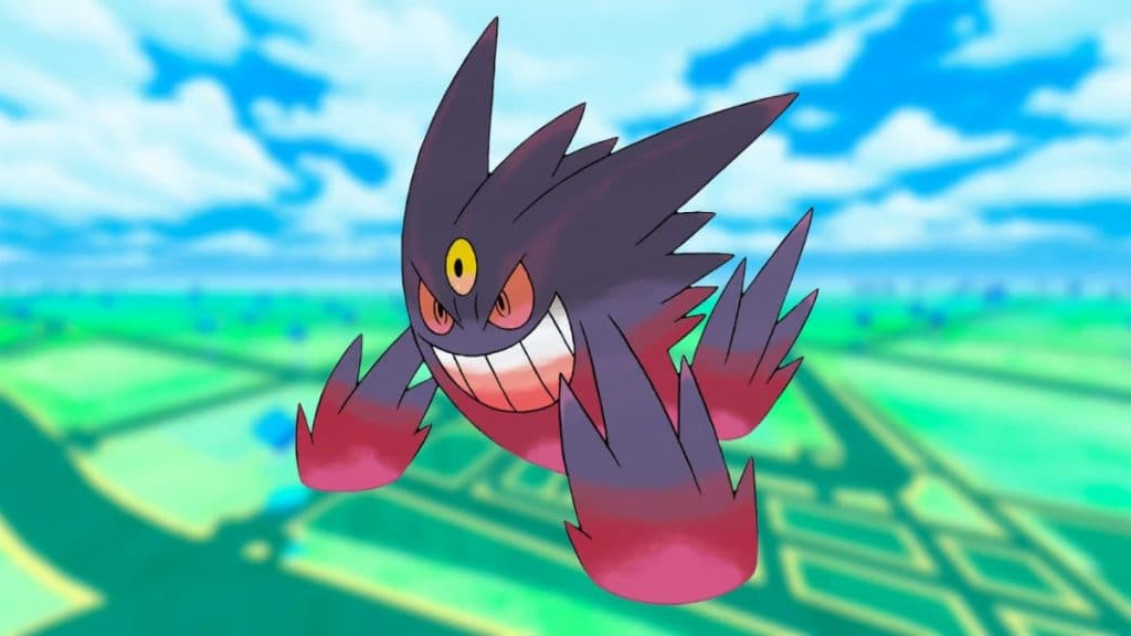 pokemon go mega gengar image with game background