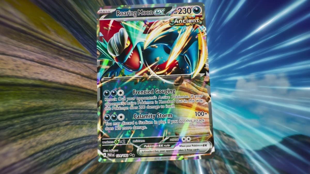 pokemon tcg october merch paradox species roaring moon card promo image