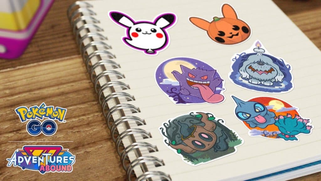 pokemon go halloween 2023 event stickers promo image