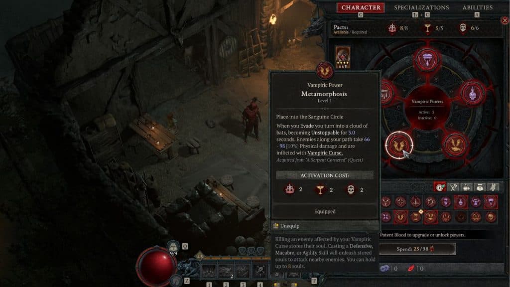 Sanguine Circle UI in Diablo 4 Season 2