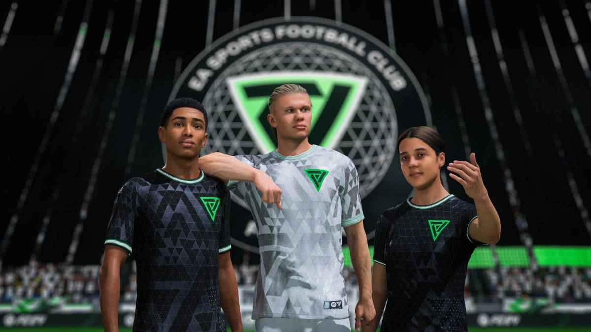 Jude Bellingham, Erling Haaland, and Sam Kerr in EA FC 24