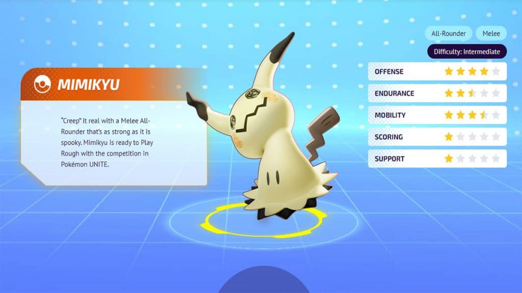 Mimikyu in Pokemon Unite