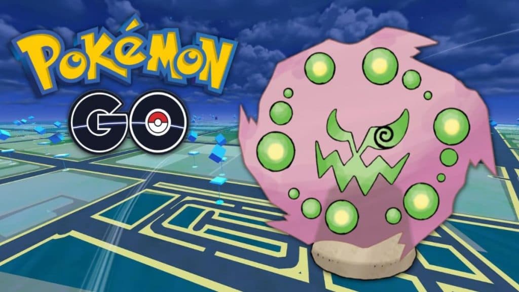 pokemon go spiritomb promo image with game background