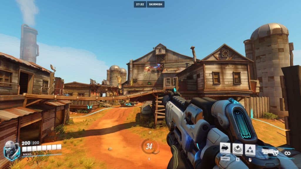 Aim Training in Overwatch's Junkertown map