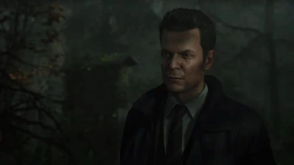 Alan Wake 2 cutscene featuring a character in the dark