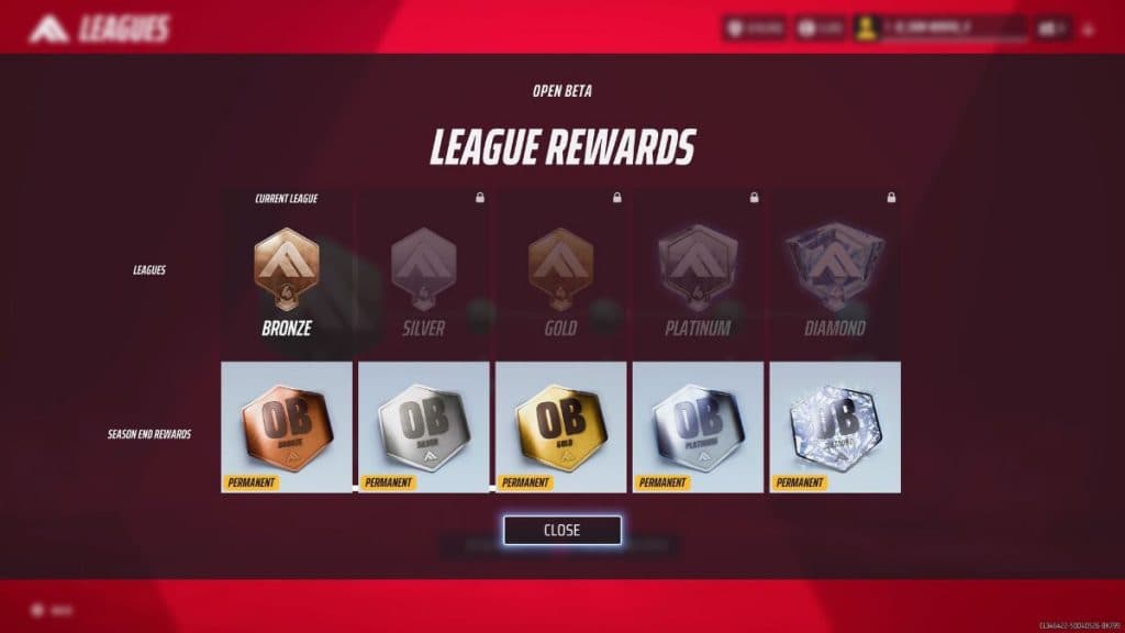 The Finals Ranked Tournament rewards sceenshot