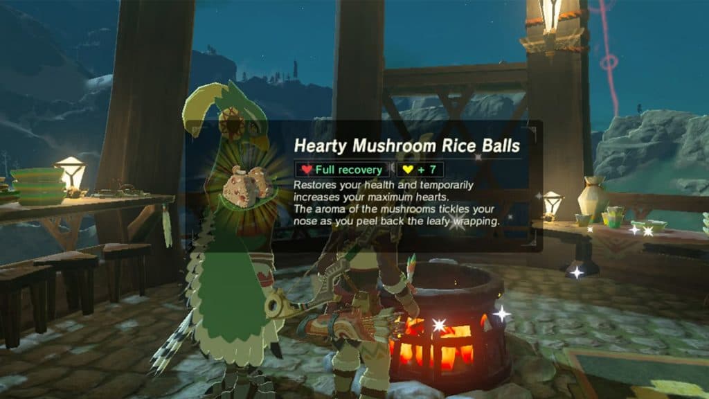 Link buying food in BOTW