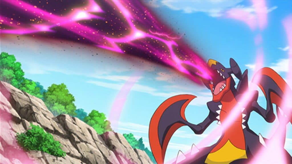 Mega Garchomp uses Dragon Pulse