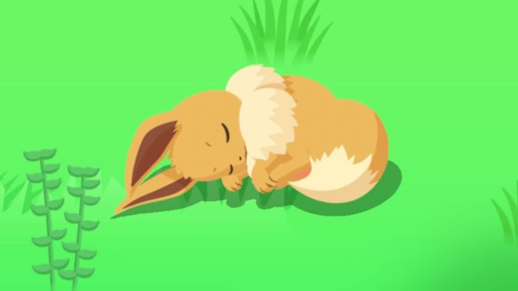 pokemon sleep eevee screengrab from the game