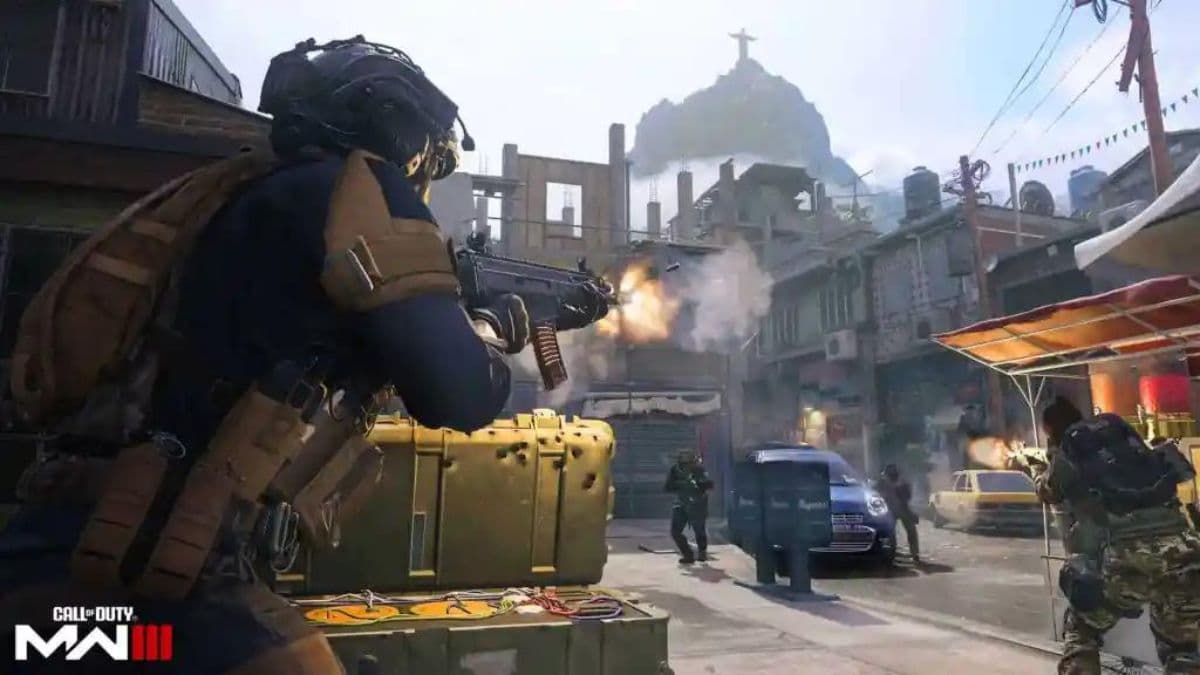 mw3 operator firing weapon in favela