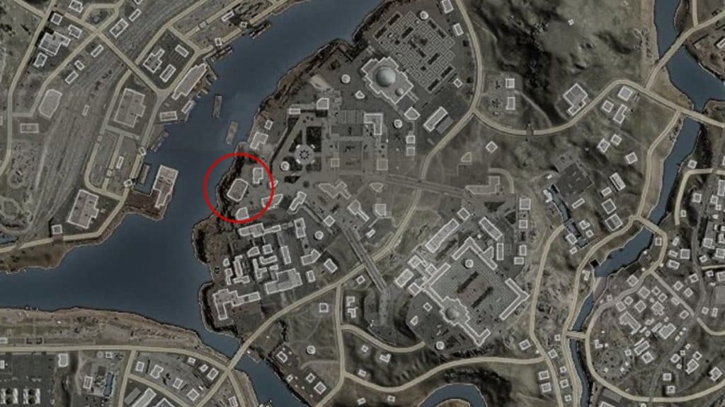 mw3 ursikstan seatown POI with castle location circled