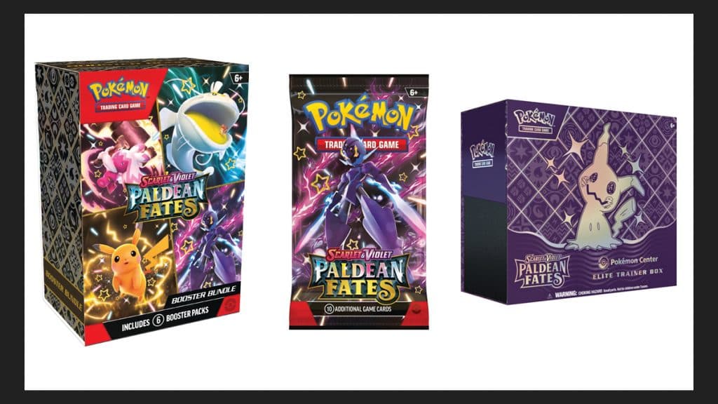 Paldean Fates items from Pokemon TCG.